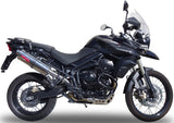 Terminale Di Scarico Con Omologazione Suono Trioval Acciaio - Gpr Compatibile Con Triumph Tiger 800 - Xr - Xc - Xrx - Xcx - Xrt - Xca (2011-2016)