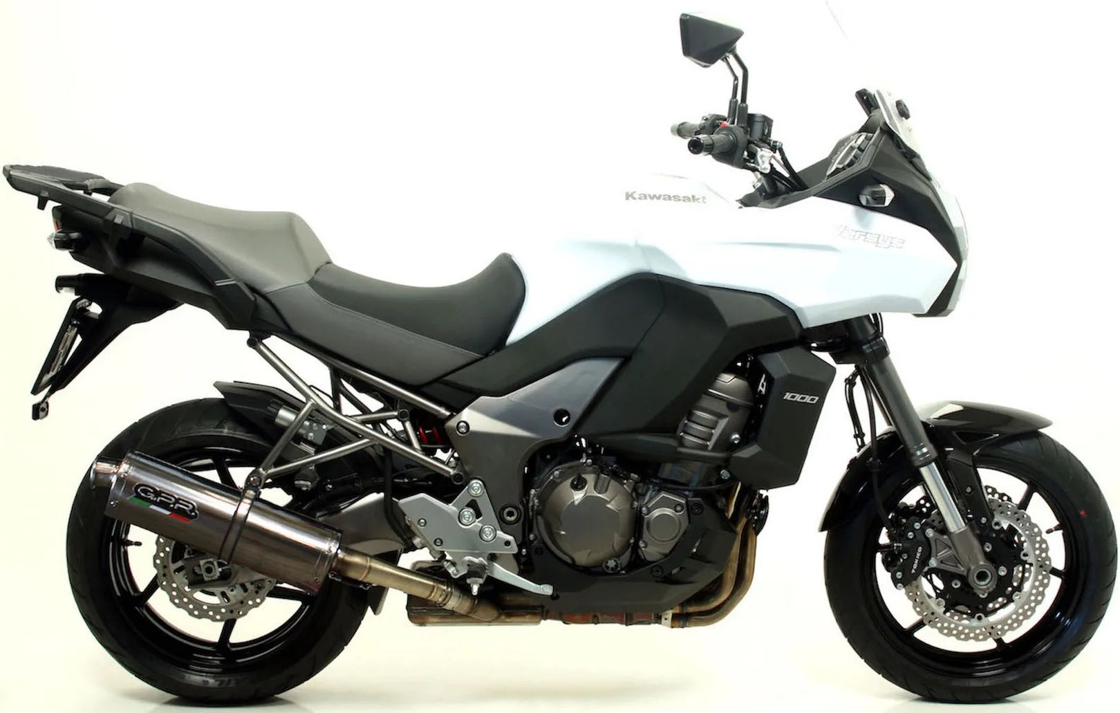 Terminale Di Scarico Con Omologazione Suono Trioval Acciaio - Gpr Compatibile Con Kawasaki Versys 1000 Ie (2011-2013)