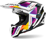 Off-Road Motorcycle Helmet Airoh Twist 3 - Tw3R38 Thermoplastic Hrt Gloss Rainbow Size Xl