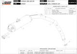 Exhaust Tip With Noise Certification Oval Carbon Carbon - Mivv Compatible With Honda Cbr 600 Rr (2003-2004)