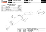 Terminale Di Scarico Con Omologazione Suono Oval Inox - Mivv Compatibile Con Honda Cbr 1000 Rr (2004-2005)