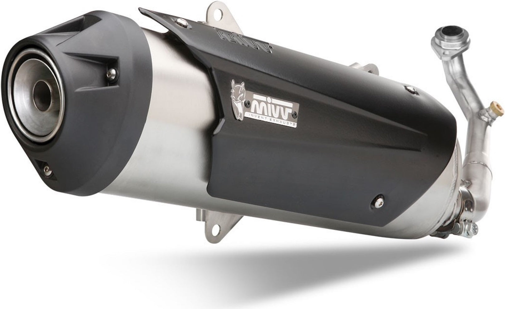 Complete Non-Catalytic Exhaust System With Sound Certification Urban Stainless Steel - Mivv Compatible With Kymco People S 200 (2007-2012)