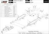 Doppio Terminale Di Scarico Con Omologazione Suono Suono Inox Nero Carbonio - Mivv Compatibile Con Yamaha Yzf 1000 R1 (2009-2014)