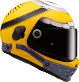 Full-Face Motorcycle Helmet Hjc V10 Advanced Fiberglass Composite Mc3 Stuart Minions Size 06 Xs