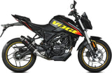 Impianto Di Scarico Completo Non Catalizzato E Con Omologazione Suono Gp Inox Nero Carbonio - Mivv Compatibile Con Voge Brivido 125R (2023-2024)
