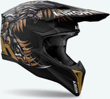 Casco Off-Road Per Moto Airoh Wraaap - Wrac35 Thermoplastic Hrt Matto Cyborg Taglia Xxs
