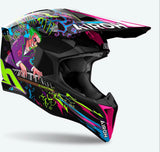 Casco Off-Road Per Moto Airoh Wraaap - Wram17 Thermoplastic Hrt Gloss Music Taglia Xl