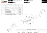 Terminale Di Scarico Con Omologazione Suono Gp Inox Nero - Mivv Compatibile Con Yamaha Yzf 1000 R1 (1998-2001)