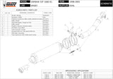 Terminale Di Scarico Con Omologazione Suono Oval Carbonio - Mivv Compatibile Con Yamaha Yzf 1000 R1 (1998-2001)