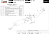 Exhaust Tip With Noise Certification Gp Steel Black - Mivv Compatible With Yamaha Fzs 1000 Fazer (2001-2005)