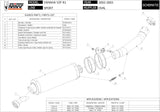Terminale Di Scarico Con Omologazione Suono Oval Carbonio - Mivv Compatibile Con Yamaha Yzf 1000 R1 (2002-2003)
