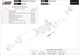 Terminale Di Scarico Con Omologazione Suono Gp Inox Nero - Mivv Compatibile Con Yamaha Yzf 600 R6 (2003-2005)