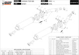 Dual Non-Catalytic Exhaust System With Sound Certification Oval Stainless Steel - Mivv Compatible With Yamaha Tdm 900 (2002-2014)