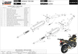 Doppio Terminale Di Scarico Catalizzato E Con Omologazione Suono Suono Inox Nero Carbonio - Mivv Compatibile Con Yamaha Tdm 900 (2002-2014)