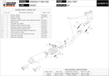 Impianto Di Scarico Completo Non Catalizzato E Con Omologazione Suono Gp Inox Nero - Mivv Compatibile Con Yamaha T-Max 500 (2001-2007)
