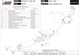 Impianto Di Scarico Completo Non Catalizzato E Con Omologazione Suono Oval Inox - Mivv Compatibile Con Yamaha T-Max 500 (2001-2007)