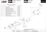 Impianto Di Scarico Completo Non Catalizzato E Con Omologazione Suono Suono Inox Nero Carbonio - Mivv Compatibile Con Yamaha T-Max 500 (2001-2007)
