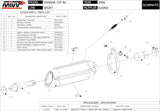 Terminale Di Scarico Con Omologazione Suono Suono Inox Nero Carbonio - Mivv Compatibile Con Yamaha Yzf 600 R6 (2006-2016)