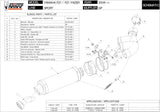Terminale Di Scarico Non Catalizzato E Con Omologazione Suono Gp Carbonio - Mivv Compatibile Con Yamaha Fz-1 Fazer (2006-2016)