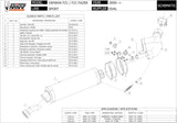 Terminale Di Scarico Non Catalizzato E Con Omologazione Suono Oval Carbonio - Mivv Compatibile Con Yamaha Fz-1 (2006-2016)