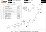 Impianto Di Scarico Completo Non Catalizzato E Con Omologazione Suono Suono Inox Nero Carbonio - Mivv Compatibile Con Yamaha T-Max 500 (2008-2011)