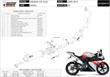 Impianto Di Scarico Completo Catalizzato E Con Omologazione Suono Gp Inox Nero - Mivv Compatibile Con Yamaha Yzf-R 125 (2008-2013)