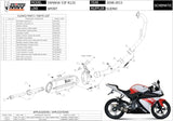 Impianto Di Scarico Completo Catalizzato E Con Omologazione Suono Suono Inox Nero Carbonio - Mivv Compatibile Con Yamaha Yzf-R 125 (2008-2013)