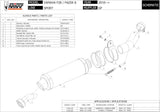 Terminale Di Scarico Con Omologazione Suono Gp Inox Nero - Mivv Compatibile Con Yamaha Fazer 8 (2010-2016)