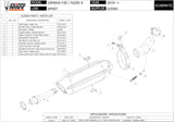 Terminale Di Scarico Con Omologazione Suono Suono Inox Carbonio - Mivv Compatibile Con Yamaha Fz-8 (2010-2016)