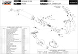 Impianto Di Scarico Completo Catalizzato E Con Omologazione Suono Oval Carbonio Carbonio - Mivv Compatibile Con Yamaha Mt-09 (2013-2020)