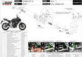 Impianto Di Scarico Completo Catalizzato E Con Omologazione Suono Oval Carbonio Carbonio - Mivv Compatibile Con Yamaha Mt-07 (2014-2024)