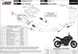 Complete Catalytic Exhaust System With Sound Certification Delta Race Steel Black Carbon - Mivv Compatible With Yamaha Mt-07 (2014-2024)