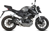 Impianto Di Scarico Completo Catalizzato E Con Omologazione Suono Gp Inox Nero Carbonio - Mivv Compatibile Con Yamaha Yzf-R 125 (2014-2018)