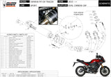Impianto Di Scarico Completo Non Catalizzato E Con Omologazione Suono Oval Titanio Carbonio - Mivv Compatibile Con Yamaha Tracer 900 (2013-2020)