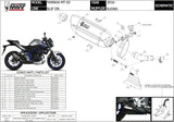 Terminale Di Scarico Con Omologazione Suono Suono Inox Nero Carbonio - Mivv Compatibile Con Yamaha Mt-03 (2016-2024)