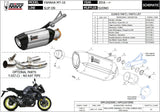 Terminale Di Scarico Non Catalizzato E Con Omologazione Suono Suono Inox Nero Carbonio - Mivv Compatibile Con Yamaha Mt-10 (2016-2022)