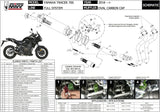 Impianto Di Scarico Completo Non Catalizzato E Con Omologazione Suono Oval Titanio Carbonio - Mivv Compatibile Con Yamaha Tracer 700 (2016-2024)