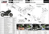 Complete Non-Catalytic Exhaust System With Sound Certification Speed Edge Steel Black Carbon - Mivv Compatible With Yamaha Tracer 700 (2016-2024)