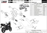 Doppio Terminale Di Scarico Non Catalizzato Con Omologazione Suono Oval Titanio Carbonio - Mivv Compatibile Con Yamaha Xt 660 Z (2008-2016)