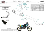 Terminale Di Scarico Con Omologazione Suono Dakar Inox Nero - Mivv Compatibile Con Yamaha Ténéré 700 (2019-2024)
