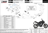 Impianto Di Scarico Completo Catalizzato E Con Omologazione Suono Gppro Titanio - Mivv Compatibile Con Yamaha Mt-07 (2021-2024)