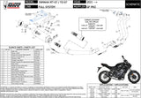 Complete Catalytic Exhaust System With Sound Certification Gppro Steel Black - Mivv Compatible With Yamaha Fz-07 (2021-2024)