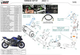 Terminale Di Scarico Non Catalizzato E Senza Omologazione Suono Sr-1 Titanio Nero - Mivv Compatibile Con Yamaha Yzf R7 (2022-2024)