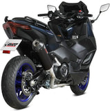 Impianto Di Scarico Completo Catalizzato E Con Omologazione Suono Oval Inox Nero - Mivv Compatibile Con Yamaha T-Max 560 (2022-2024)