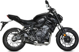 Impianto Di Scarico Completo Catalizzato E Con Omologazione Suono Delta Race Inox Nero Carbonio - Mivv Compatibile Con Yamaha Fz-07 (2021-2024)
