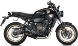 Impianto Di Scarico Completo Non Catalizzato E Con Omologazione Suono Hr-1 Inox Nero Carbonio - Mivv Compatibile Con Yamaha Xsr 700 (2021-2024)