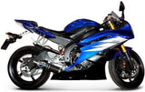 Terminale Di Scarico Con Omologazione Suono Round Carbonio - Termignoni Compatibile Con Yamaha Yzf-R6 (2006-2023)