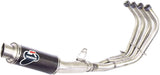 Impianto Di Scarico Completo Con Omologazione Suono Round Carbonio - Termignoni Compatibile Con Yamaha Xj6 Diversion (2009-2016)