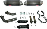 Doppio Terminale Di Scarico Con Omologazione Suono Oval Carbonio - Termignoni Compatibile Con Yamaha Yzf-R1 (2009-2011)