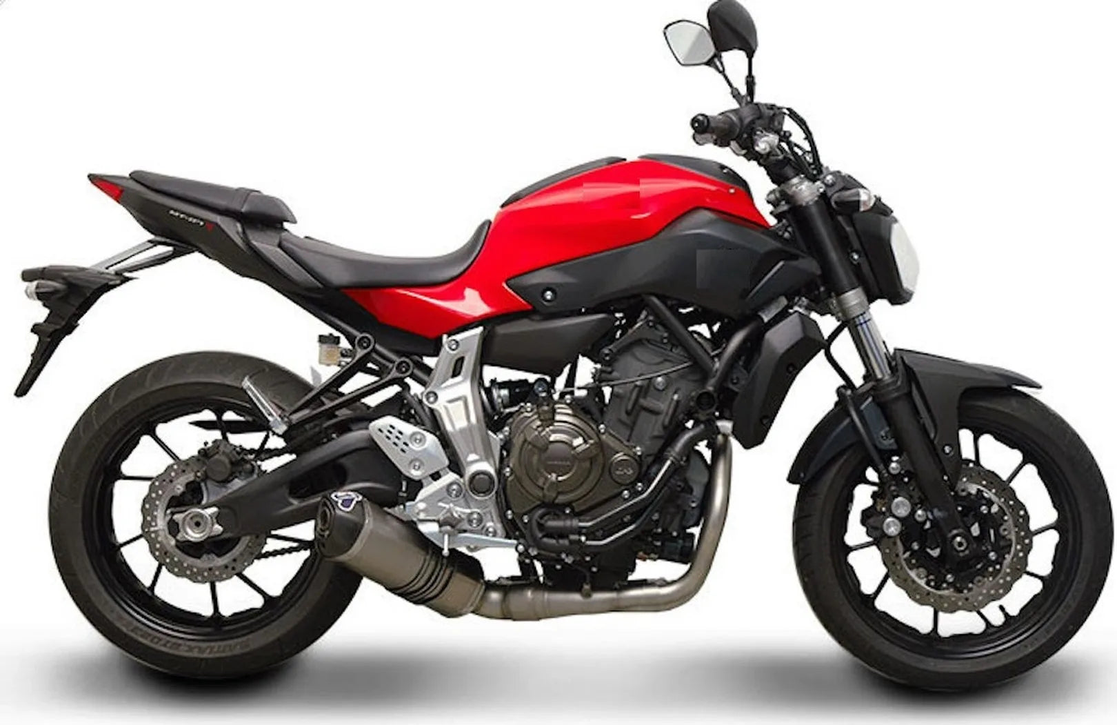 Impianto Di Scarico Completo Senza Omologazione Suono Relevance Titanio Coppa Carbonio - Termignoni Compatibile Con Yamaha Mt-07 (2014-2020)